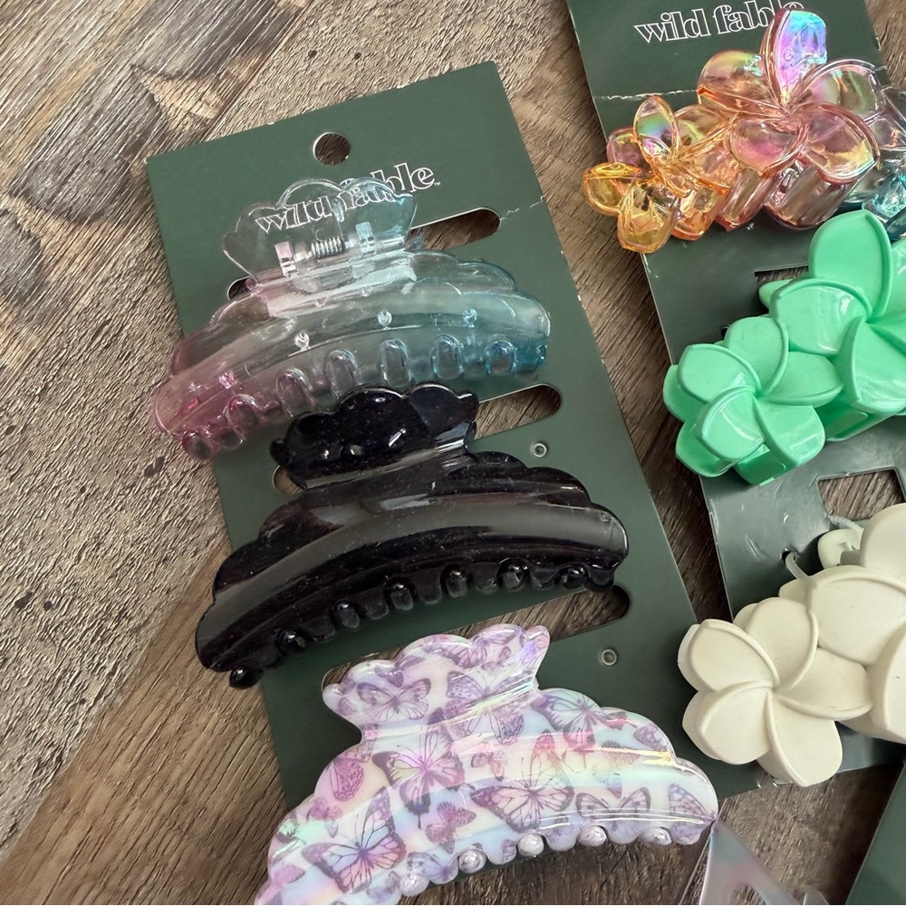 Lot of Wild Fable Claw Clip Banana Clip Flower Butterfly Clip Clips - Picture 3 of 5
